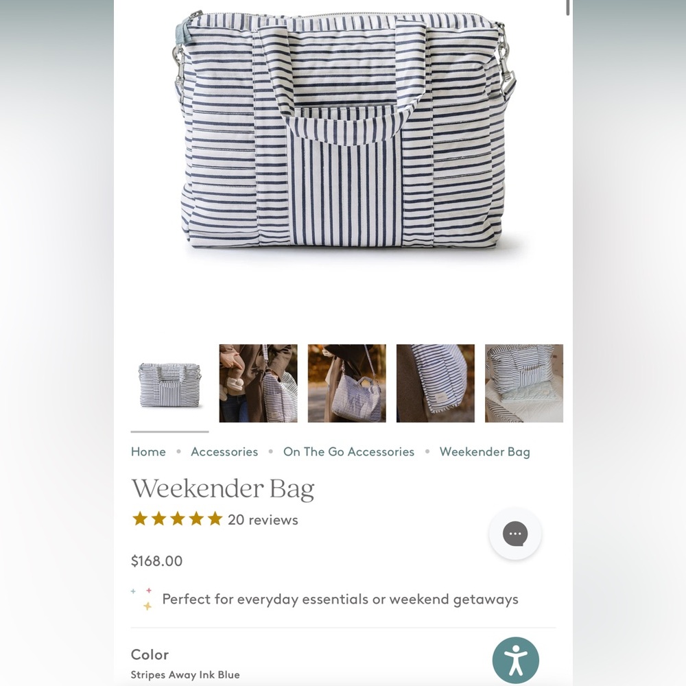 Striped Weekender Bag Pehr